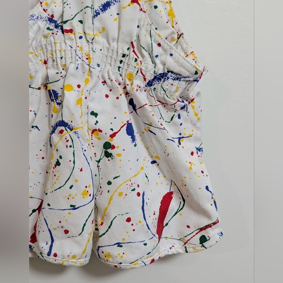 Vtg 90s Baby Paint Splatter Overalls Full House Saved By The Bell  6-9M RARE - Picture 10 of 14